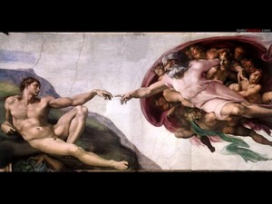 The creation of Adam (Sistine Chapel) by Michelangelo
