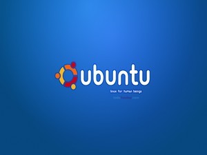 Ubuntu with blue background