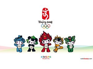 The official mascots of the Beijing 2008 Olympic Games