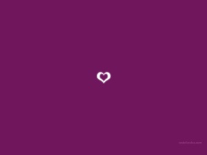 Heart in purple background