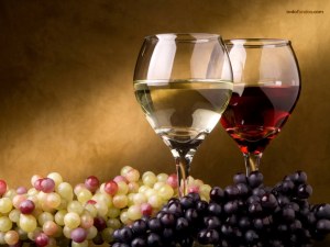 White wine and red wine