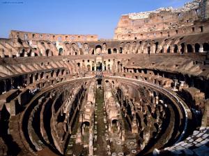 Interior of Rome Colosseum