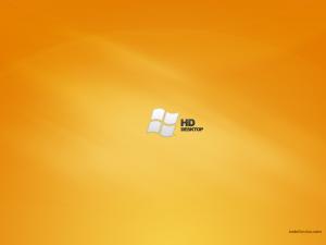Windows HD Desktop on a orange background