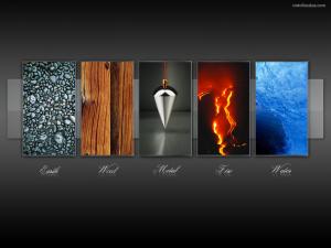 The 5 elements: earth, wood, metal, fire and water