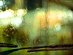 Rain on the windshield