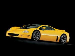 Yellow sport car of Volkswagen brand