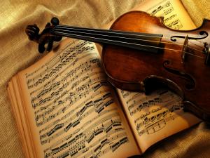 Violin and musical score