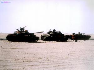 Tanks in the desert