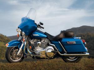 Motorcycle Harley Davidson FLHT Electra blue