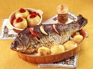 Baked fish with potatoes