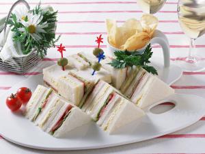 Plate with sandwiches
