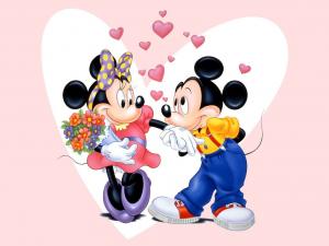 Mickey and Minnie in love