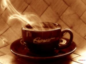 Steaming espresso