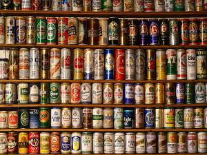 Collection of beer cans