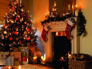 Typical Christmas living room
