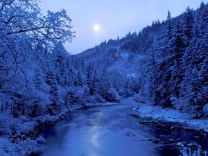 A frozen river