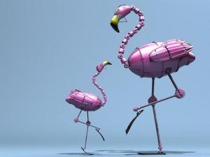 Flamingos robots