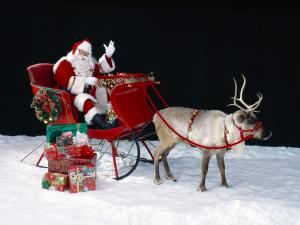 Santa Claus giving gifts