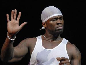 Rapper 50 Cent in concert