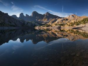 Allos Lake in the Mercantour National Park (France)