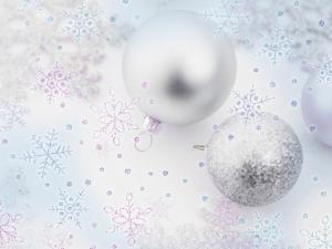 Christmas balls in pearl color