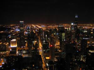 Night view of Chicago