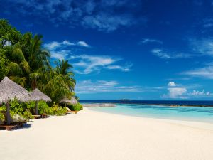 A spectacular beach in the Maldives