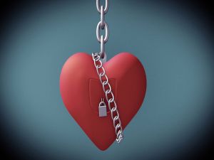 Heart with chain and lock
