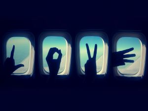 A message of love from a plane