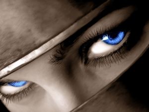 Blue eyed woman