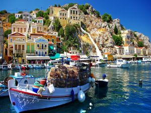 Port on the Greek island of Symi
