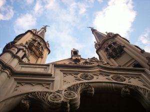 Facade of a church in Santa Maria, Buenos Aires, Argentina