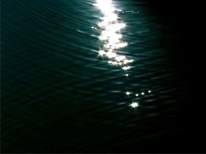Light reflections in the water