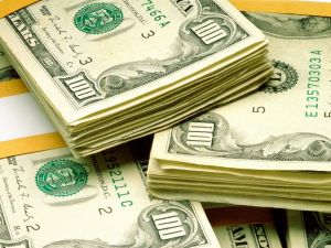Wads of U.S. $ 100 bills