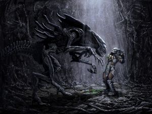 Alien and Predator face to face