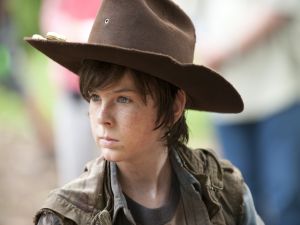 Carl, the son of Lori in The Walking Dead