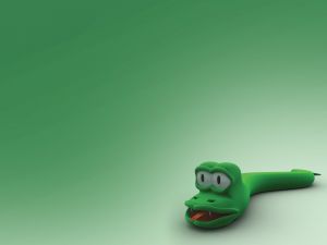 Green snake of rag