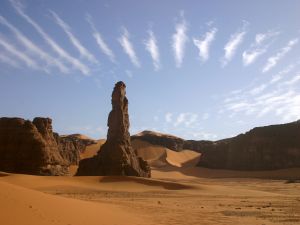 Rock formation in Tadrart Acacus, Sahara Desert, Libya