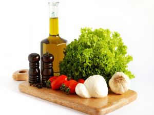 Ingredients to prepare a salad