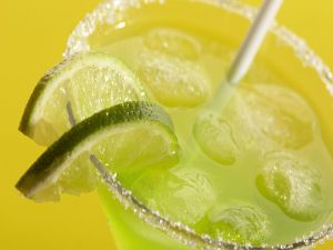 Margarita cocktail, limes and tequila