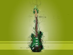 Green guitar