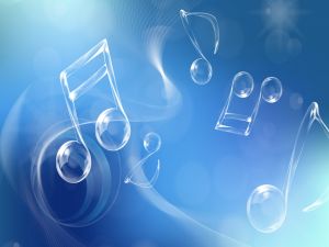 Transparent musical notes