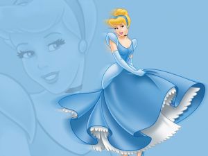 Cinderella with a blue dress