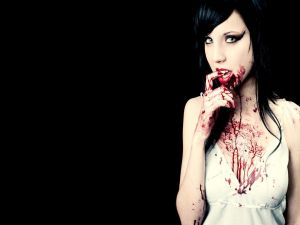 Bloodstained vampiress