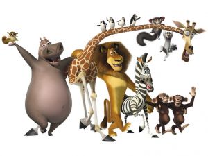 The friends of "Madagascar" (Dreamworks)