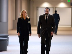 Carrie and Saul in Langley, the CIA headquarter