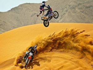 Motocross in the desert