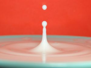 Waves and drops of milk