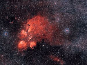 NGC 6334 Emission Nebula, in the Constellation of the Scorpion