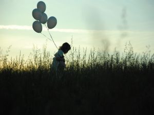 Walking with balloons